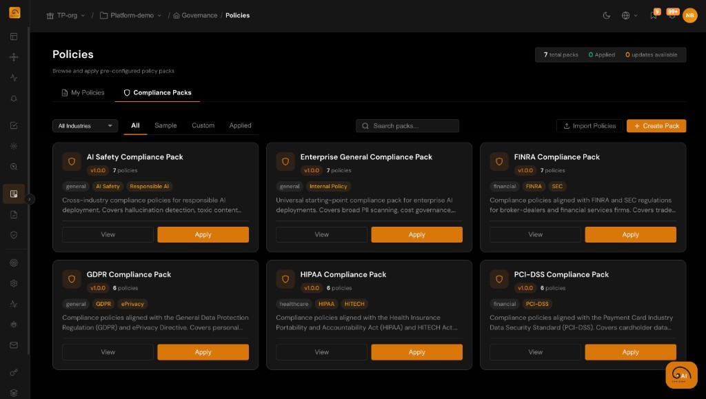 TuringPulse compliance packs and conformity support