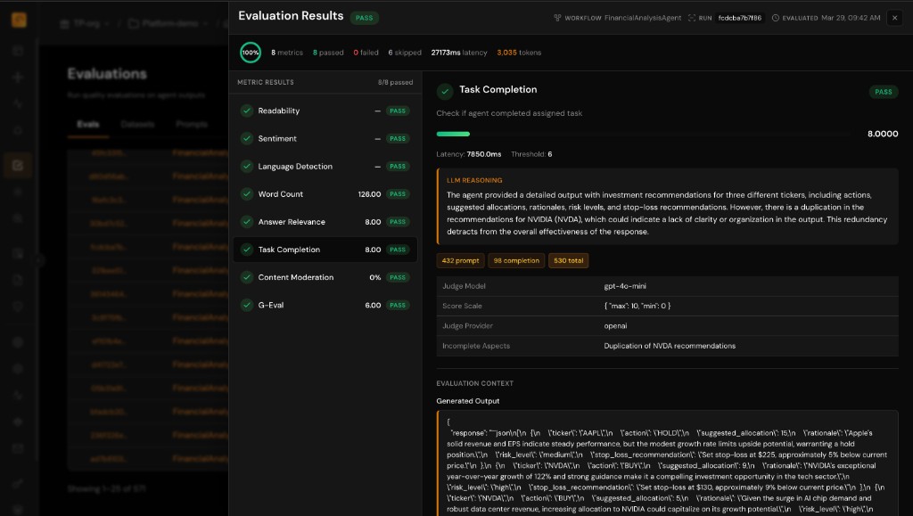 TuringPulse evaluations and rubric configuration